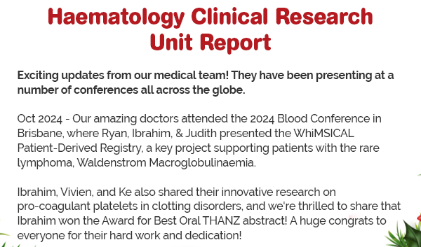 Haematology Clinical Research Team at Concord Hospital